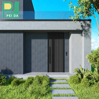 Panneau mural WPC extérieur, revêtement décoratif pour façade de maison avec grain de bois, imperméable, résistant aux UV, bardage