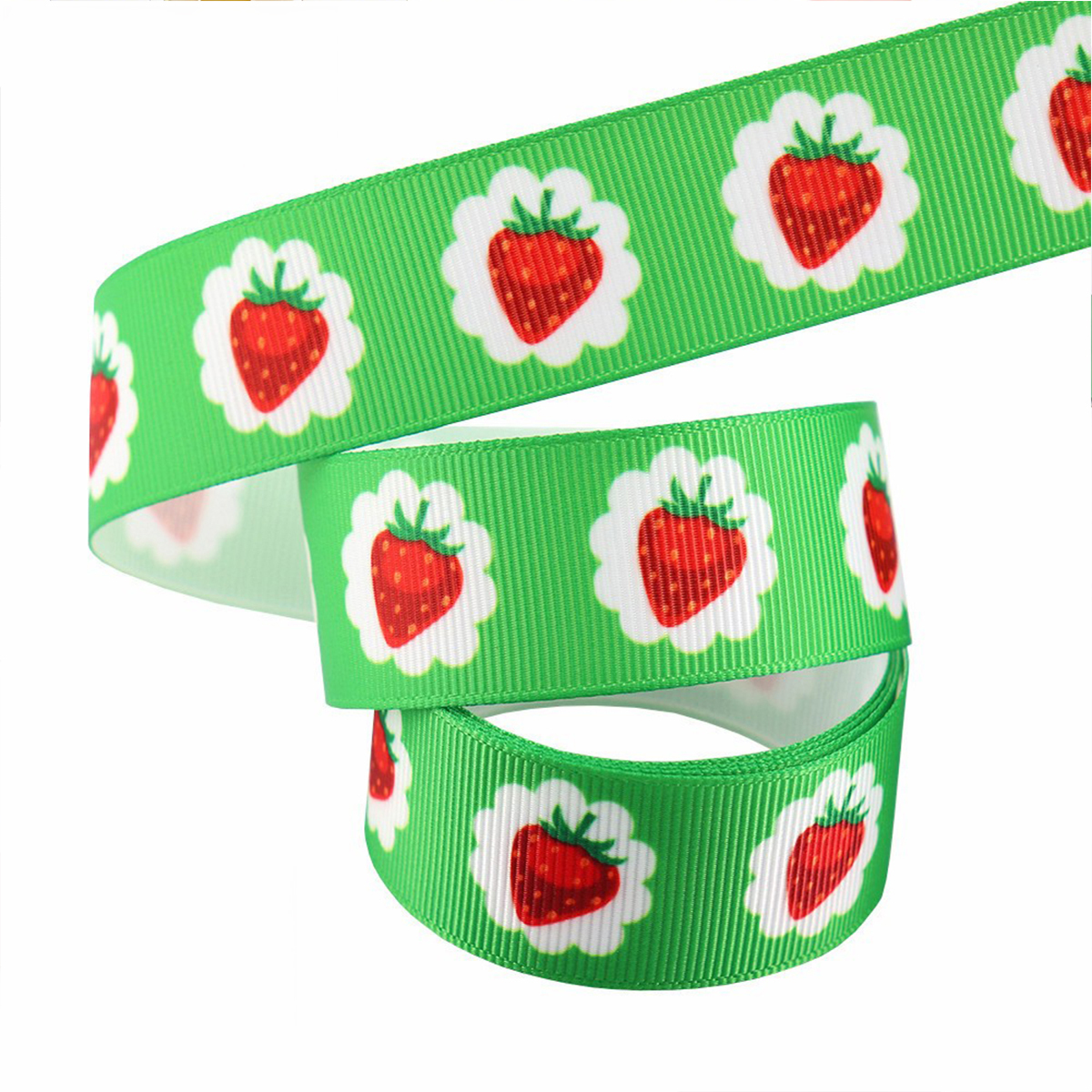 Fraise (avec pétoncle blanc)-Vert-2,5 cm*10 mètres