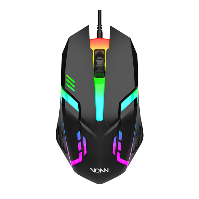 Hot Sale VONN  V1  Wired Gaming Mouse 3D  RGB Light Colorful Backlit 1200DPI Mice for Laptop PC and Office or Game