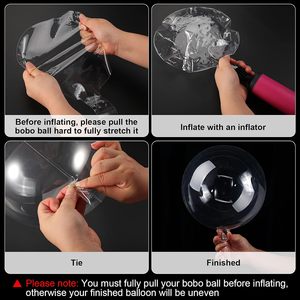 Wholesale in the Trend 10" 18" 24" 36" Transparent PVC <b>Round</b> UV Printed <b>Balloons</b> for Birthday Wedding Party Decorations - Product Image 2