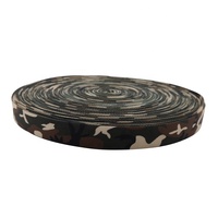Sangle tissée personnalisée en gros, motif camouflage imprimé, en nylon imperméable, jacquard 100% polyester, paiement par PayPal