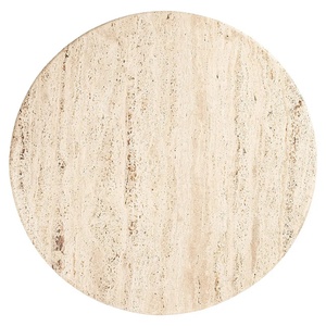 Classical <strong>Beige</strong> Oval Stone Furniture Luxury <strong>Marble</strong> Travertine Coffee Stone Tables - Product Image 4