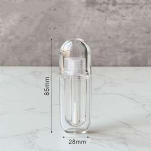 HY 2 мл, оптовая продажа, пустая цветная трубка для губ, уникальная прозрачная плоская цветная трубка для губ, прозрачная цветная трубка для губ - Product Image 6