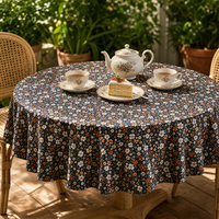 Tissu en coton à imprimé floral Ditsy marguerites multicolores pour tablier, nappe, gigoteuse bébé, barboteuse, couture et décoration intérieure