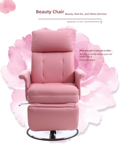 Fauteuil de beauté avec levage hydraulique inclinable pour une position prolongée, idéal pour les extensions de cils, le nail art et la fonction d'inclinaison plate. - Product Image 1