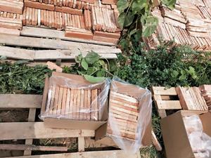 Chapa de ladrillo de arcilla de fuego roja, antigua, reciclada, para pared de construcción - Product Image 2