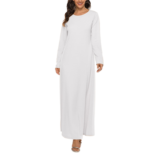 Nouvel arrivage de robe musulmane à manches longues, col intérieur, style de base <span class=keywords><strong>Djellaba</strong></span>-automne/hiver printemps Abaya pour les mariages de culte - Product Image 2