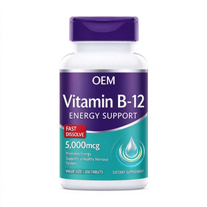 Suplementos de Vitamina B Compleja al por Mayor OEM, Tabletas de B12 Personalizadas de 5000mcg, Alta Biodisponibilidad - Product Image 1