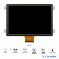Modul LCD TFT TMK 8 Inci Tahan Suhu Lebar 1280*720 IPS LVDS 1000-Nit Tampilan Penuh -30C~+85C G+G Touch Terintegrasi untuk Luar Ruangan