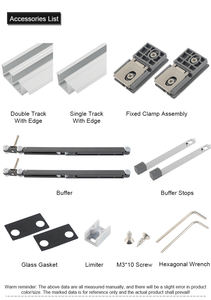 <span class=keywords><strong>Rail</strong></span> de rangement Raccords intérieurs Accessoires Rouleaux de cuisine Montage suspendu Quincaillerie coulissante murale Portes en verre pour armoire - Product Image 5