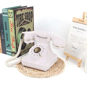 Libro <span class=keywords><strong>de</strong></span> Visitas <span class=keywords><strong>de</strong></span> Audio <span class=keywords><strong>para</strong></span> Bodas, Mensaje <span class=keywords><strong>de</strong></span> <span class=keywords><strong>Voz</strong></span>, Teléfono Personalizado, Teléfono Antiguo con Mensaje <span class=keywords><strong>de</strong></span> <span class=keywords><strong>Voz</strong></span>, Audio Retro Negro - Product Image 5