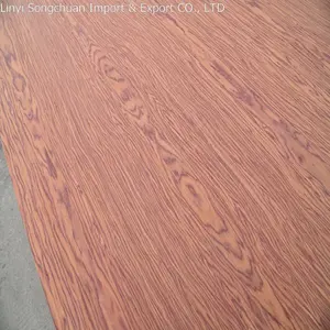 Wholesale 3mm 9mm 18mm Sheets Decorative Red Fancy Oak Wood Veneer Plywood Board