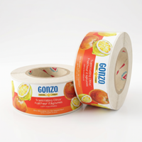 Étiquettes alimentaires en rouleau personnalisées résistantes au froid, étiquettes en vinyle imperméables pour emballages de boissons, de jus et de bouteilles, autocollants avec logo pour étiquettes