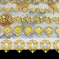 Divers styles de chaînes brodées perlées, dentelle, perles/strass, style DIY, chaussures, chapeaux, accessoires, vêtements