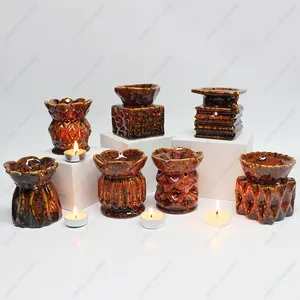 Wholesale Essential Oil Melt Ceramic Aroma Scented Wax Eco Warmer Candle Holder Ceramic Burner For Tea Light