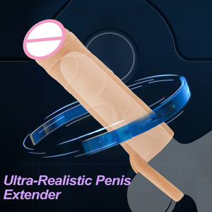Manchon de pénis en silicone médical unisexe pour l'agrandissement, manchon de pénis flexible réutilisable super grand pour homme, pour agrandir et prolonger le <span class=keywords><strong>plaisir</strong></span> - Product Image 5