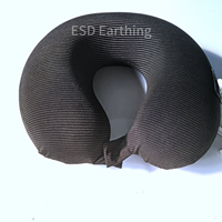 Oreiller en forme de U de mise à la terre ESD antibactérien portable, remplissage d'éponge de mémoire de technologie avancée améliorant la santé du cou