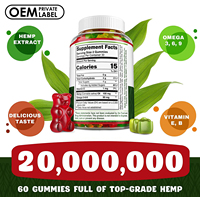 Gummies au chanvre pour le sommeil, formule de relaxation à base de plantes avec camomille et mélisse, aide naturelle au sommeil, fabricant OEM