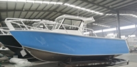 Gobytoy — bateau radiocommandé en aluminium, 7.5m / 25 pieds, cabine centrale, certifié CE avec demi-cabine