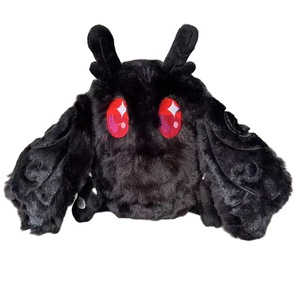 Peluche personnalisée <span class=keywords><strong>Mothman</strong></span> Cryptide Ailé, Grandes Yeux Rouges, Poupée en Peluche Super Douce Remplie de Coton PP, Unisexe, à partir de 8 ans - Product Image 3