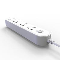 Prise d'extension de multiprise universelle à 5 prises 4 voies avec ports USB de 13A pour la maison ou le bureau
