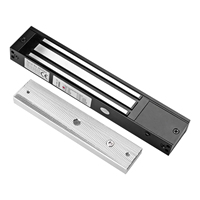 Serrure de porte électromagnétique noire de 600lb avec capteur de lumière et fonctions de temporisation Clé sans clé