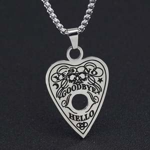 Collar de Joyería Gótica Oculta de Acero Inoxidable con Colgante en Forma de Corazón y Calavera Estrellada, Collares de Moda con Poder Espiritual - Product Image 2