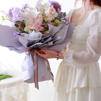 Papier d'emballage pour fleurs Rose et Amour, imperméable, écologique, recyclable, pour emballages cadeaux multicolores