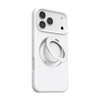 Nouvelle Coque de Téléphone de Luxe 2025 en Silicone Liquide Magnétique Rotative à 360° avec Support Intégré et Compatibilité Charge Sans Fil, Support Engrenage