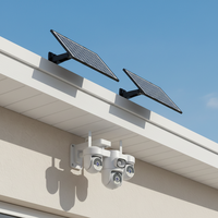 Caméra de sécurité solaire haute performance AG623SR Ultra HD 9MP 4G à trois objectifs PTZ AOV faible consommation pour maison et jardin