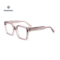 Lunettes à monture carrée épaisse en acétate avec verres progressifs, style neutre avancé unisexe pour le bureau, les trajets quotidiens et le quotidien