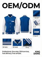 Veste Universitaire Vierge Personnalisable pour Homme, en Polaire et Coton/Polyester, Grandes Tailles, Idéale pour les Uniformes et le Baseball en Gros