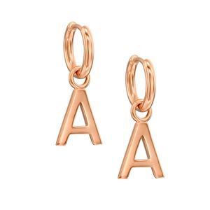 New High Quality Fashion Initial Alphabet Letter a Charm 1.1mm Thickness <b>Dangle</b> <b>Earrings</b> Wholesale 925 Silver Jewelry - Product Image 4