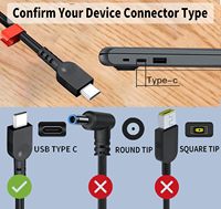 Chargeur USB C 100W pour ordinateur portable Lenovo, chargeur de type C ThinkpadYogaChromebook, adaptateur secteur USB C 100W pour ordinateur
