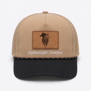 Wholesale Custom Logo Flat Embroidered 5 Panel Sports Caps Canvas Unisex Adjustable Outdoor <b>Waterproof</b> Performance <b>Hat</b> - Product Image 2