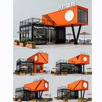 Maison de conteneur préfabriquée en acier, contemporaine, modulaire, en kit, imperméable, écologique, anti-corrosion, durable, légère, pour bureau