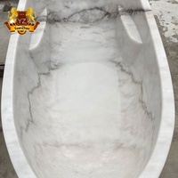 Baignoire en marbre blanc massif de luxe, baignoire ronde surdimensionnée en pierre de Bali, baignoire autoportante en marbre de Carrare, prix