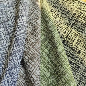 Kain Poliester Katun Jacquard Tenun Cetak Desain Baru 2025 Dengan Garis Metalik untuk Pakaian Wanita Modis - Product Image 1