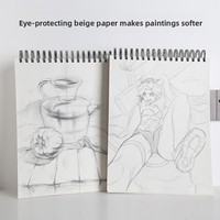 Carnet de croquis A4 épaissi pour étudiants en art, papier à dessin dédié 16K, reliure spirale, 100 feuilles, personnalisé pour dessin au crayon de couleur