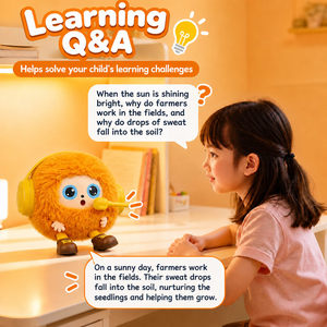 ตุ๊กตาพูดได้สองภาษา AI สำหรับการขายตรง ของเล่นเสริมการเรียนรู้ภาษาอังกฤษและ<span class=keywords><strong>ภาษา</strong></span>สเปน พร้อมดวงตา LED แบบไดนามิก และสารานุกรมกว่า 1 แสนเรื่อง - Product Image 4