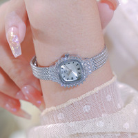BS-FA1777 nouvelle montre en or pour femmes rétro chanceux petit carré oreille de blé Mini montre mode acier ceinture montre à Quartz