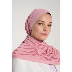 Écharpe en soie satinée de créateur Pure Tone, forme en V, rose poudré, style long en twill personnalisé pour la saison de printemps - Product Image 3