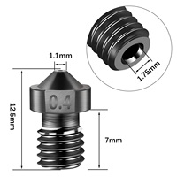 CoLiDo Bambu Lab A1/H2D/A1 Min Nozzle Hotend Suku Cadang Printer 3D dengan Nozzle 0.2/0.4/0.6/0.8mm Kondisi Baru Ditingkatkan