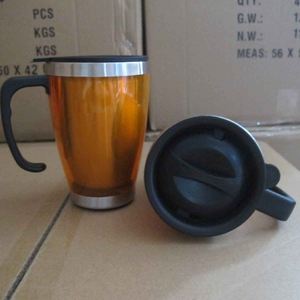 Red Stainless Steel Vacuum Insulated Tumbler With Lid For Travel Modern Design Double Wall <b>Thermal</b> <b>Mug</b> - Product Image 4
