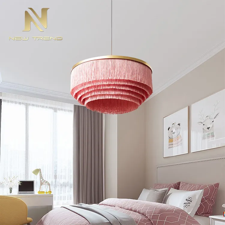 Contemporary Design Multicolor Optional Hanging Lighting Tassel LED Pendant Lamp