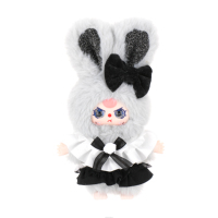 Cureplaneta Baby Three Absolute Black White Gray Bunny Plush Blind Box Monochrome Fashion Collectible Doll Mystery Gift