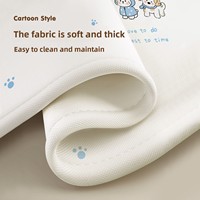 Rideau de douche en polyester imperméable et anti-moisissure avec motif animaux de dessin animé et fleurs, ensemble de tringle de séparation pour salle de bain