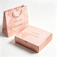 Boîte à gâteau en carton rose de 10 pouces avec poignée, personnalisable, pour cadeaux d'anniversaire et emballage de mariage, vente en gros