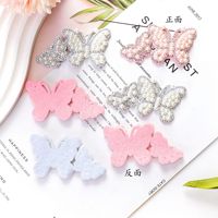 Direct leverbaar Nieuwe 3D Parel Strass Aan te naaien Vlinder Patches, DIY Applicaties voor Schoenen Hoeden Kleding Decoratie Groothandel