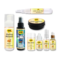 Nœuds de perruque guérisseur dentelle colle et dissolvant de colle ensemble de produits pour perruque kit d'installation de perruque de marque privée personnalisée